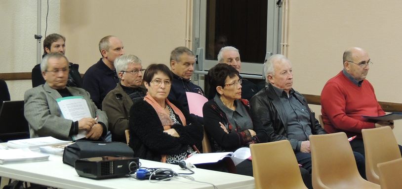 Robert Marichy (Maire de Bourberain), Michel Borderelle (Maire d&rsquo;Orain), Louis Gentilhomme (Maire de Saint Seine/Vingeanne), Marie-Fran&ccedil;ois Colinet (Maire de Blagny/Vingeanne), Jean-Claude Lenoir (Maire de Troch&egrave;res) 