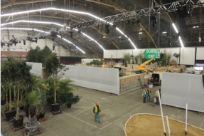 Visite du chantier de l'exposition FLORISSIMO.