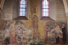 Restauration de la fresque de l'église Saint-Urse