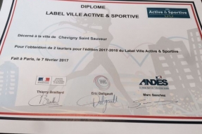 La ville de Chevigny reçoit le label "ville active et sportive"