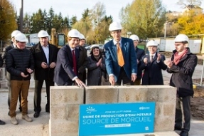 Dijon Métropole et SUEZ posent la 1ère pierre d'une nouvelle usine de production d'eau potable par ultrafiltration