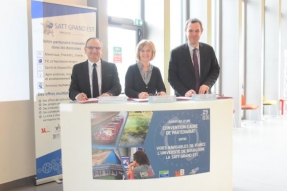 Signature d'une convention-cadre de partenariat entre l'université de Bourgogne, la SATT Grand-Est et VNF