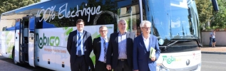 La Région Bourgogne-Franche-Comté et Transdev Pays d'Or, expérimentent un autocar 100% électrique