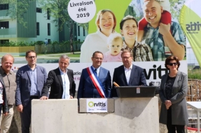 Orvitis pose la 1ère pierre pour 20 logements familiaux et une résidence Sérenitis à Sennecey-lès-Dijon