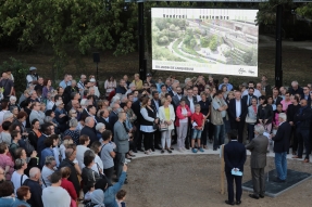 François Rebsamen a inauguré la nouvelle passerelle du jardin de l'Arquebuse