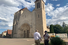Le Département, 1er partenaire des collectivités : Visite du chantier de rénovation de l'Abbatiale de Saint-Thibault