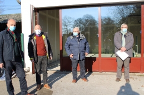 Visite du chantier de l'espace numérique