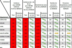 COVID-19 en BFC : L'épidémie en repli continu et généralisé