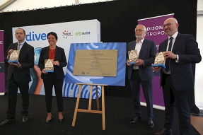 Dijon métropole, pilote de la transition écologique en Europe, inaugure son usine de méthanisation des boues et l'unité d'épuration du biogaz de la station Eauvitale de Dijon-Longvic