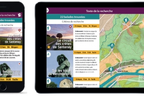 L'appli "Balades en Bourgogne" sur les tablettes.