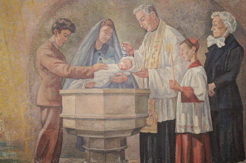la fresque de l'&eacute;glise Saint-Urse