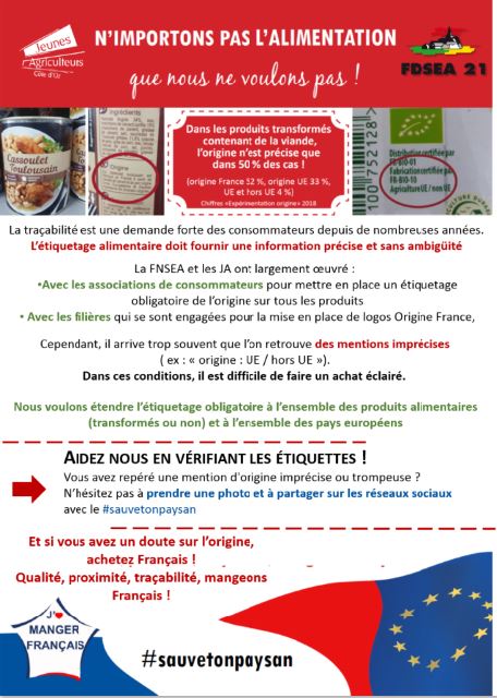 V&eacute;rifions les &eacute;tiquettes pour une meilleure identification de l'origine