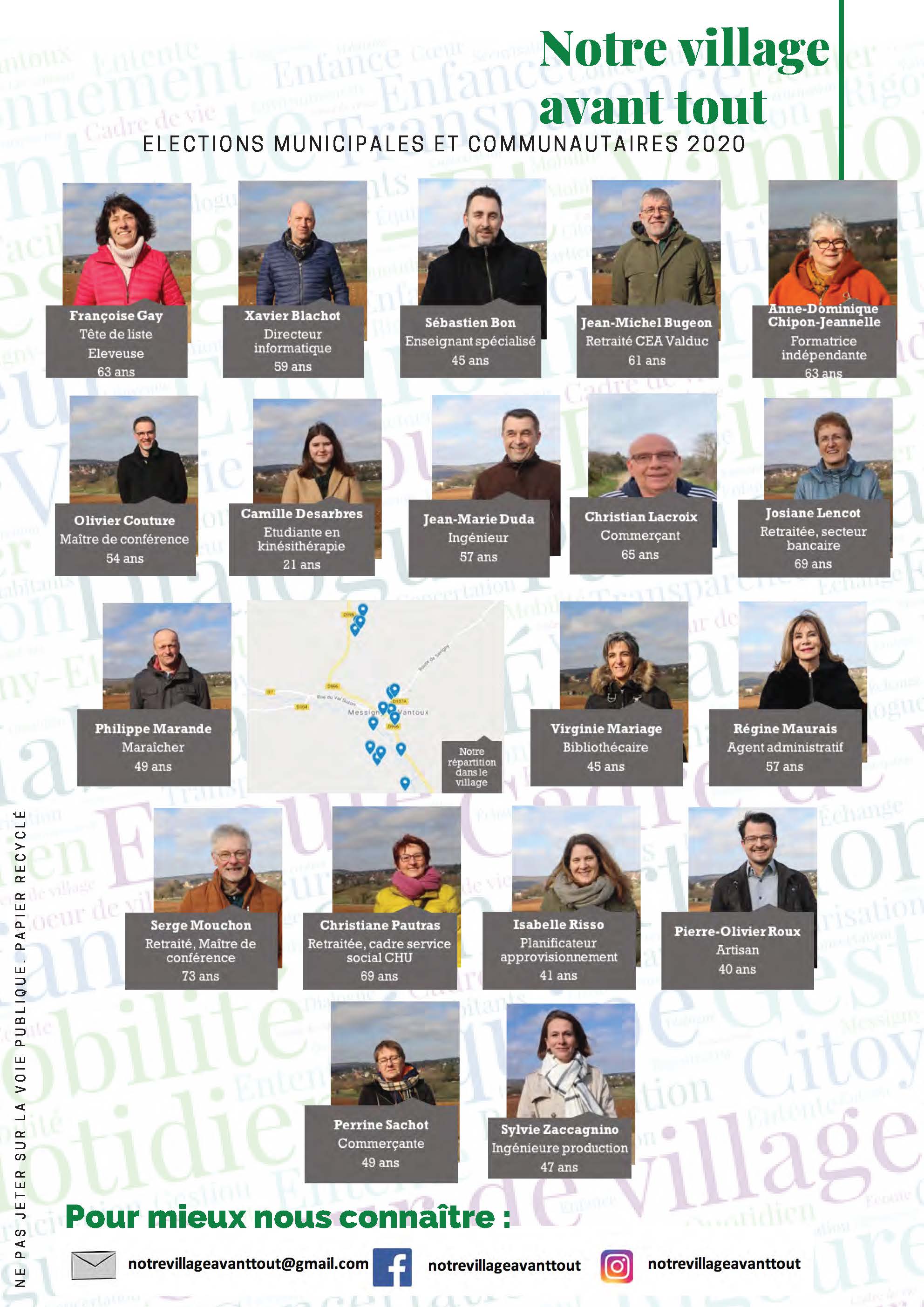 #municipales2020 : Notre village avant tout