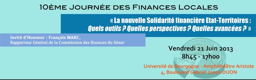 Solidarit&eacute; Financi&egrave;re Etat-Territoires Universit&eacute; de bourgogne